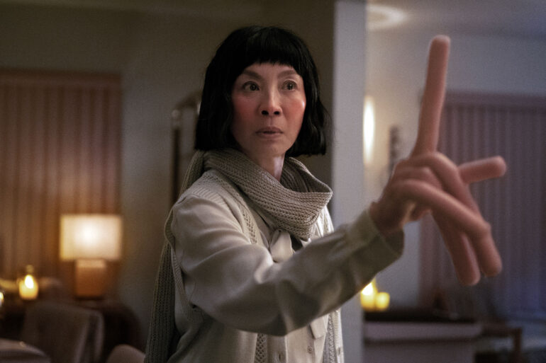 Michelle Yeoh with sausage fingers