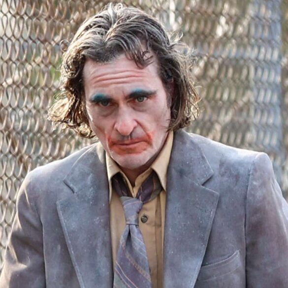 Joaquin Phoenix as the Joker.